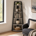 EMOOTTOO 70" Tall Modern Corner Ladder Shelf
