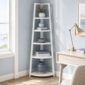 EMOOTTOO 70" Tall Modern Corner Ladder Shelf