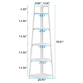 EMOOTTOO 70" Tall Modern Corner Ladder Shelf