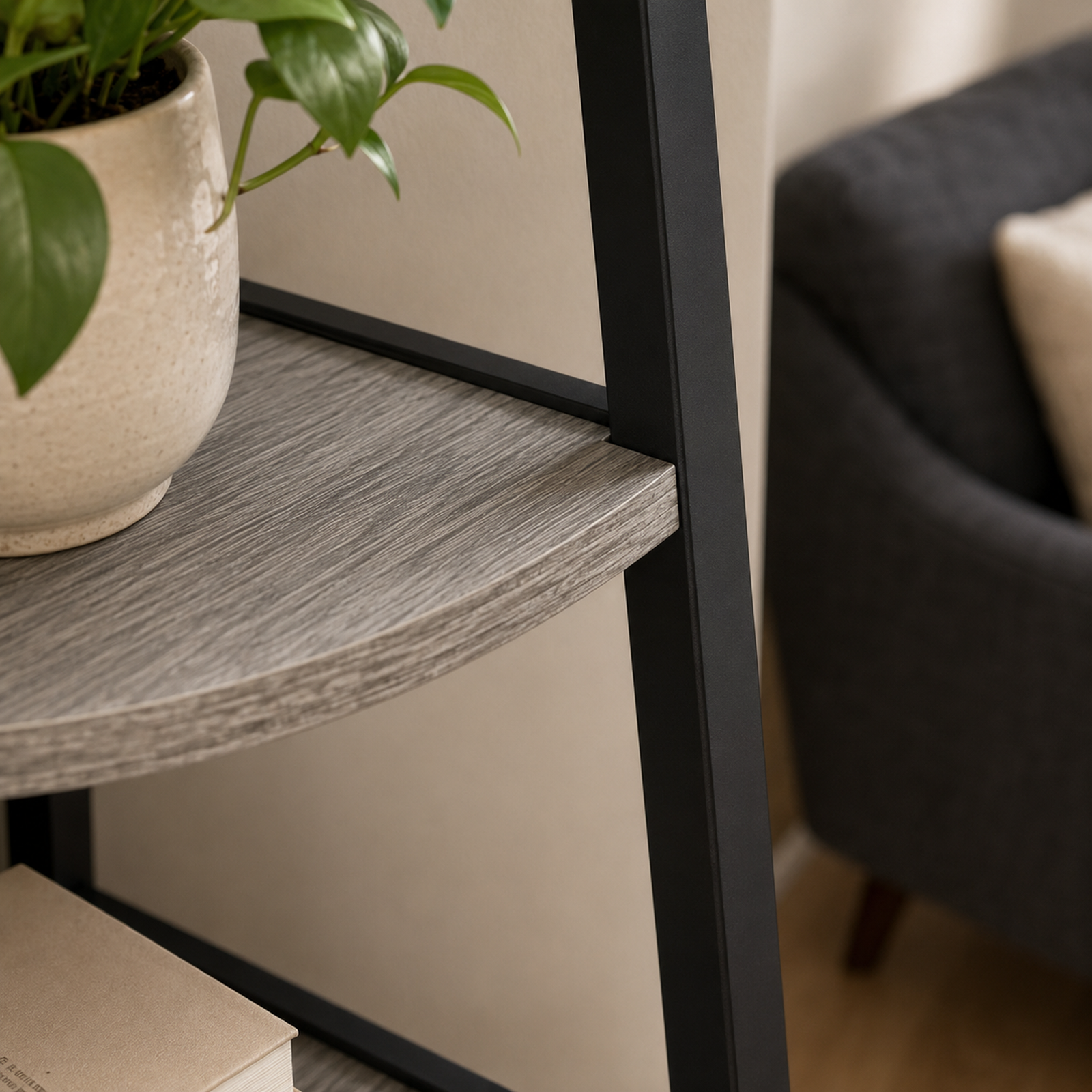 EMOOTTOO 70" Tall Modern Corner Ladder Shelf