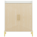 EMOOTTOO 6-Tier Fluted-Door Shoe Cabinet
