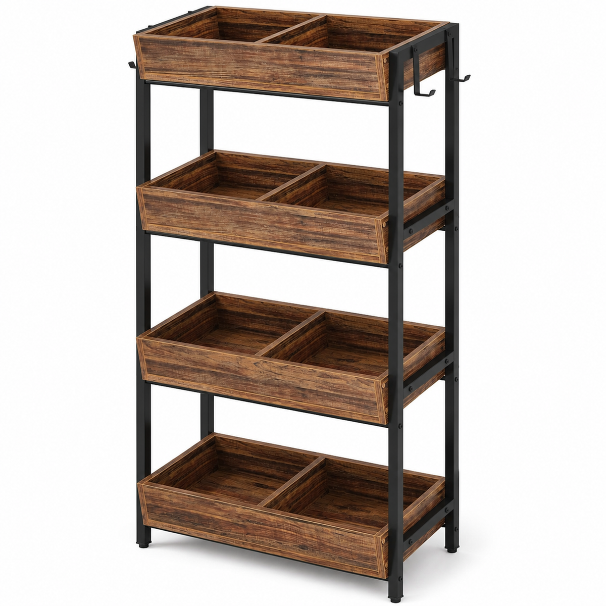 4-Tier Industrial Snack Display Rack product detail 3 | EMOOTTOO