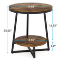 Industrial End Table with Shelf product detail 4 | EMOOTTOO