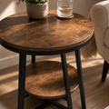 Industrial End Table with Shelf product detail 5 | EMOOTTOO
