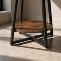 Industrial End Table with Shelf product detail 7 | EMOOTTOO
