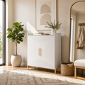 EMOOTTOO 6-Tier Fluted-Door Shoe Cabinet