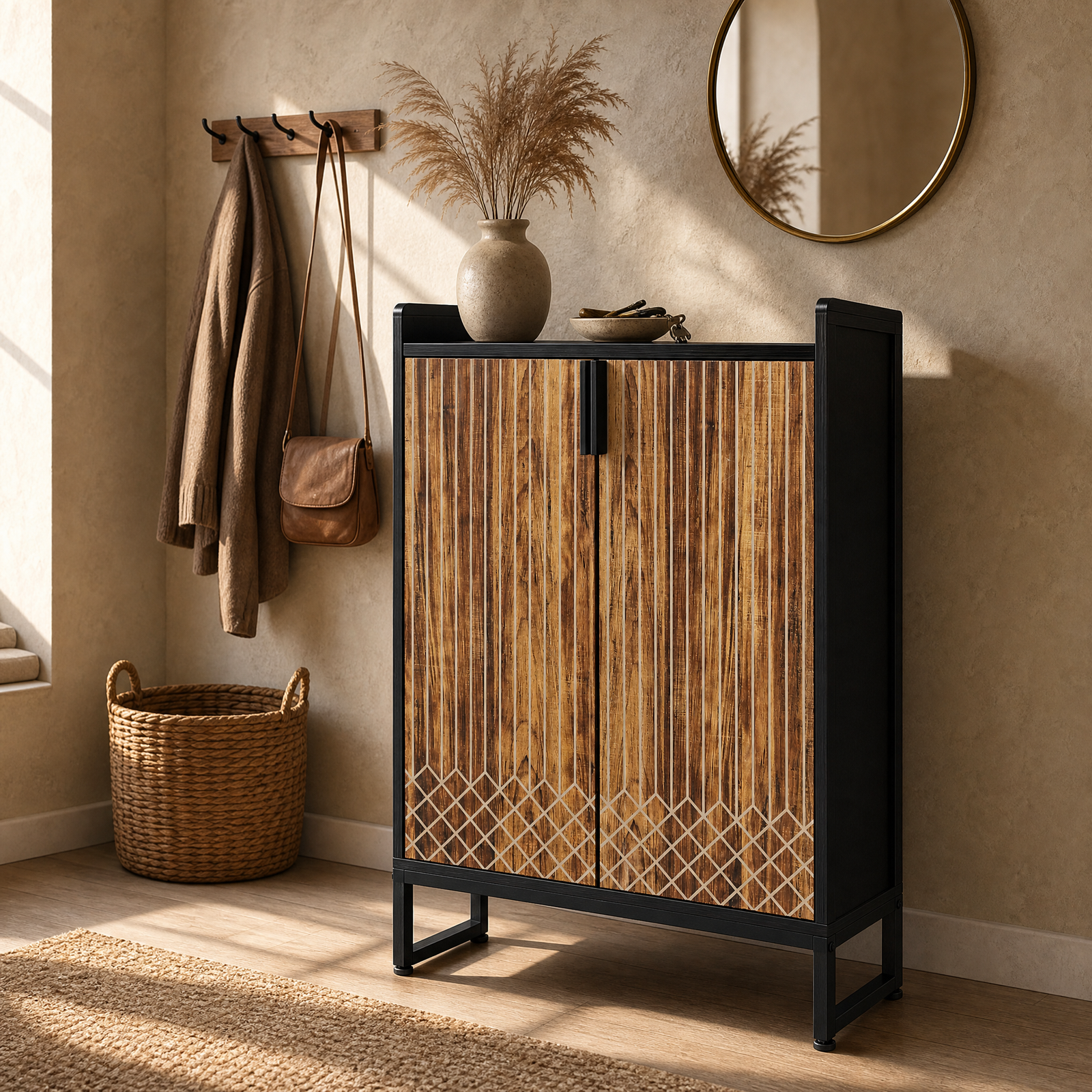 EMOOTTOO 6-Tier Shoe Cabinet with Doors