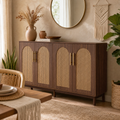 EMOOTTOO 59" Boho Rattan Buffet Sideboard