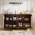 EMOOTTOO 59" Boho Rattan Buffet Sideboard