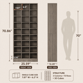 EMOOTTOO 10-Tier Modular Shoe Rack with 30 Cubbies