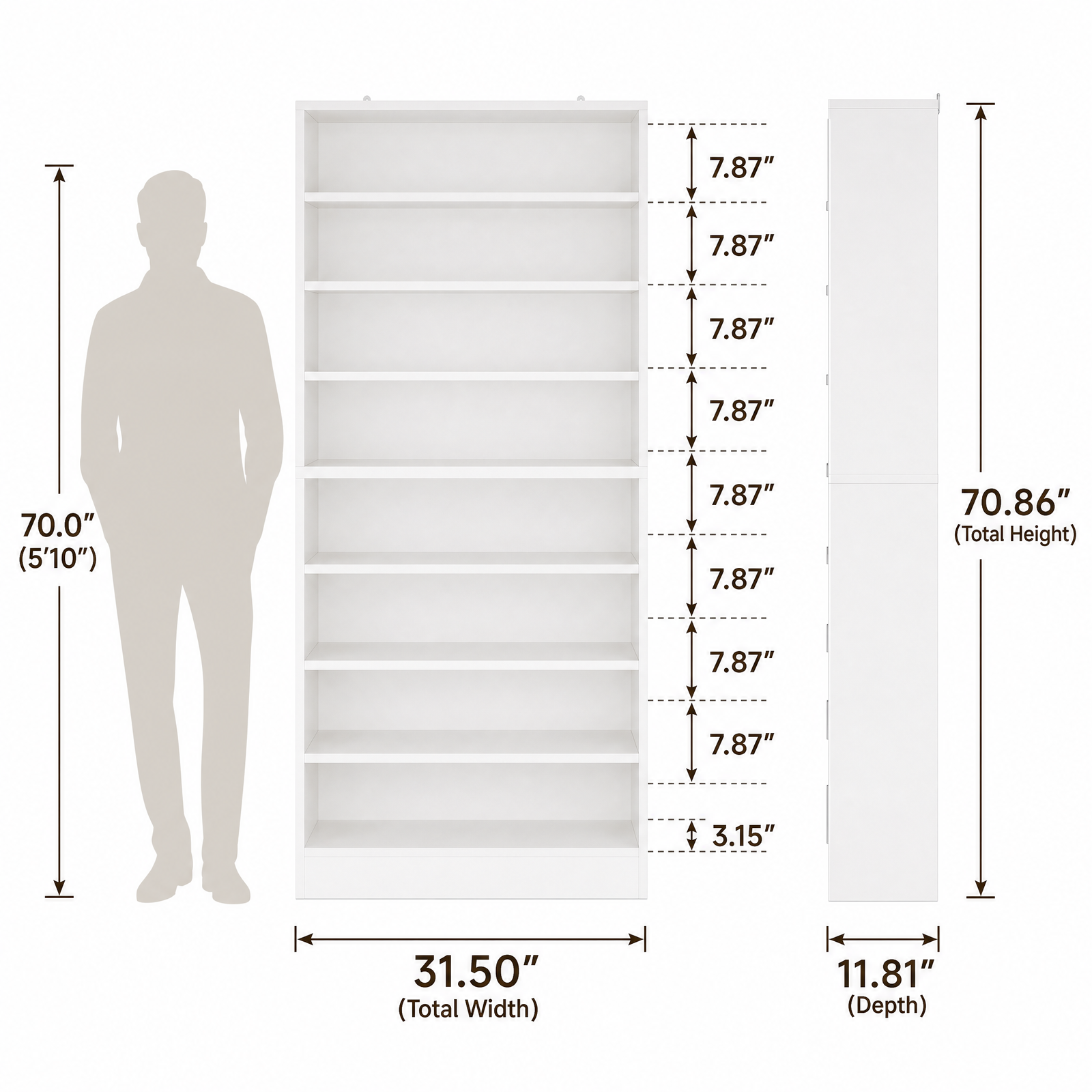 EMOOTTOO 9-Tier Tall Shoe Rack
