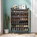EMOOTTOO 7-Tier Shoe Cabinet with Vertical Slatted Doors