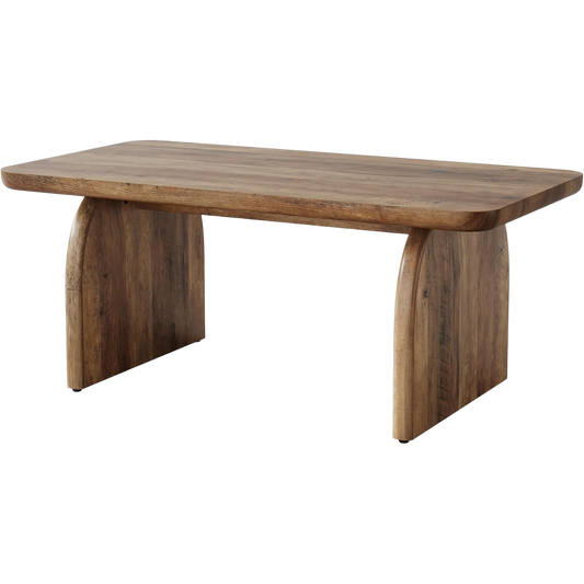 Rectangle Coffee Table, 47-Inch Wood Rectangular Living Room Table, Farmhouse Accent Center Low Cocktail Tea Table