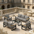 5-Piece Aluminum Outdoor Conversation Set, 7-Seat Patio Furniture Suite - product image 6
