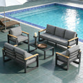 5-Piece Aluminum Outdoor Conversation Set, 7-Seat Patio Furniture Suite - product image 7