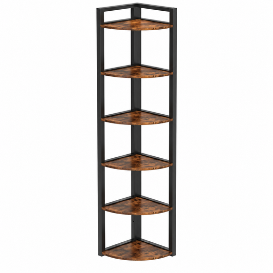 EMOOTTOO 6-Tier Industrial Corner Shelf