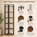 EMOOTTOO 6-Tier Industrial Corner Shelf