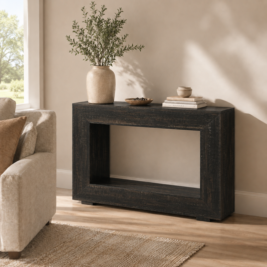 EMOOTTOO Farmhouse Console Table with 11.8"D