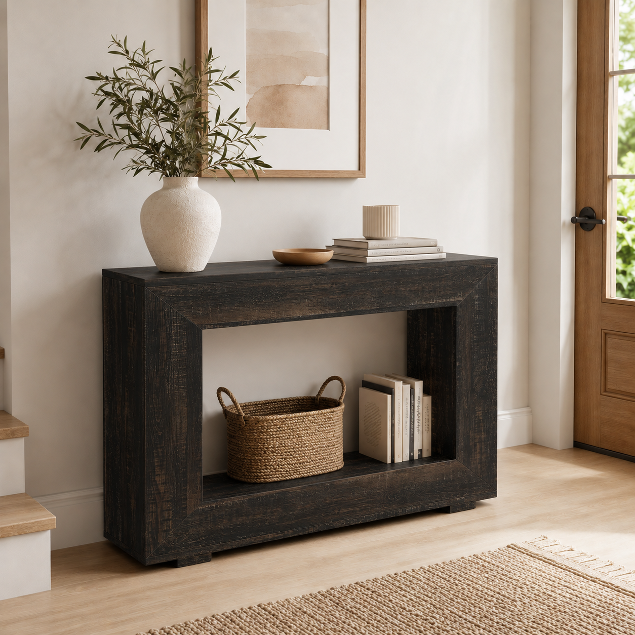 EMOOTTOO Farmhouse Console Table with 11.8"D