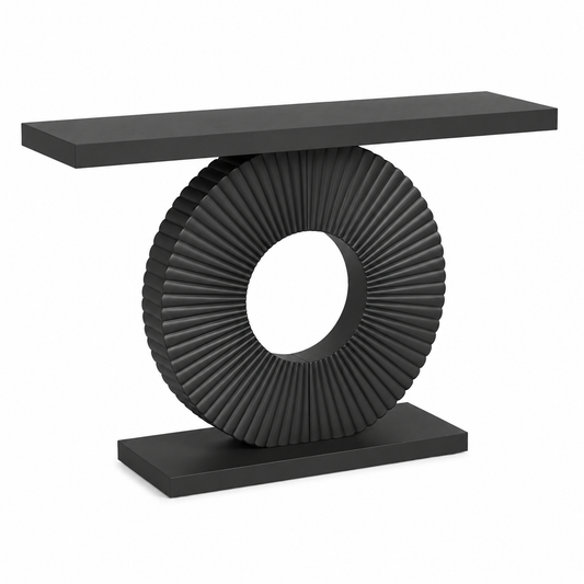 EMOOTTOO Modern Console Table with Geometric Base