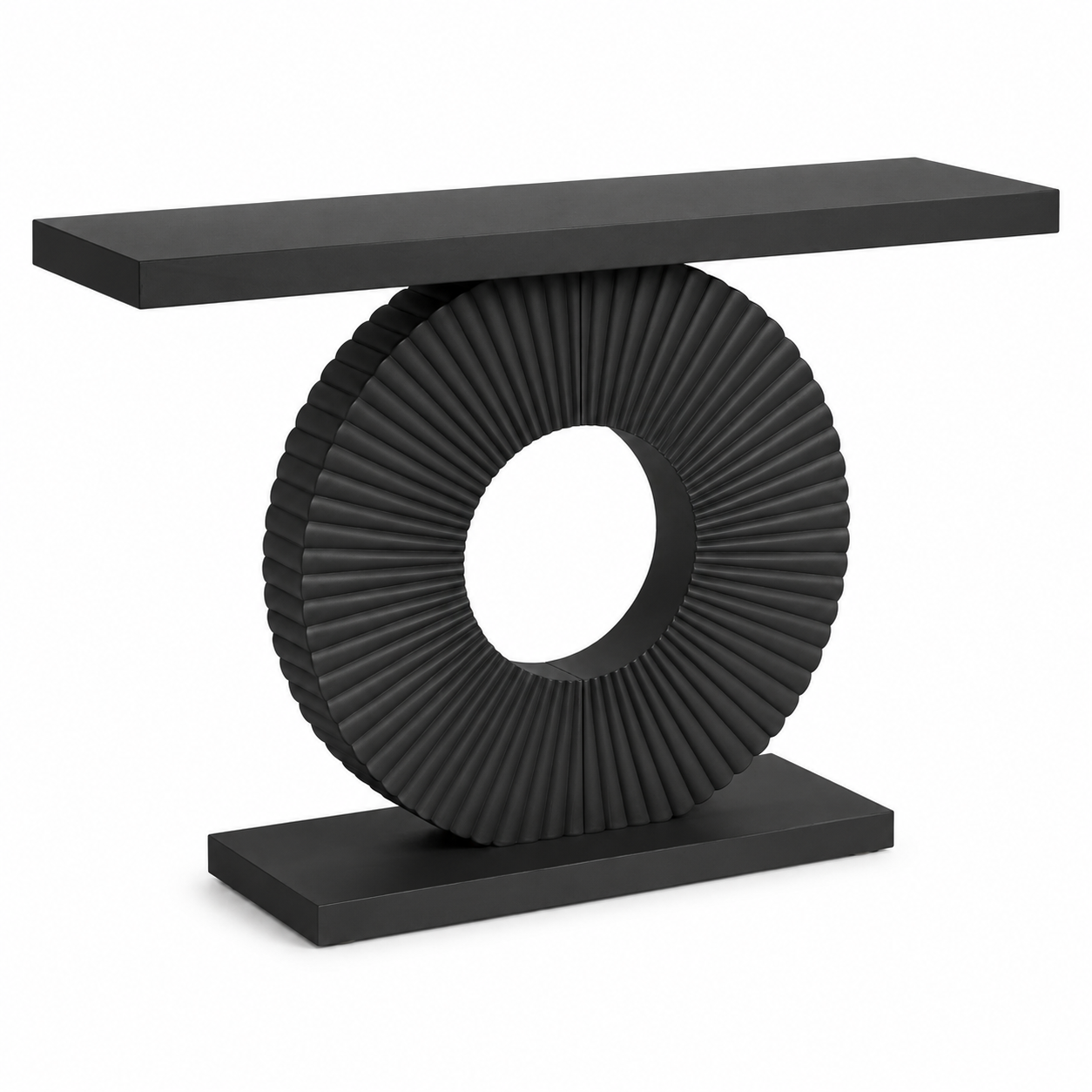 EMOOTTOO Modern Console Table with Geometric Base
