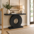 EMOOTTOO Modern Console Table with Geometric Base