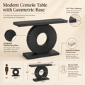 EMOOTTOO Modern Console Table with Geometric Base