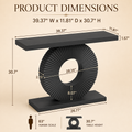 EMOOTTOO Modern Console Table with Geometric Base
