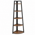 EMOOTTOO 70" Tall Industrial Corner Ladder Shelf
