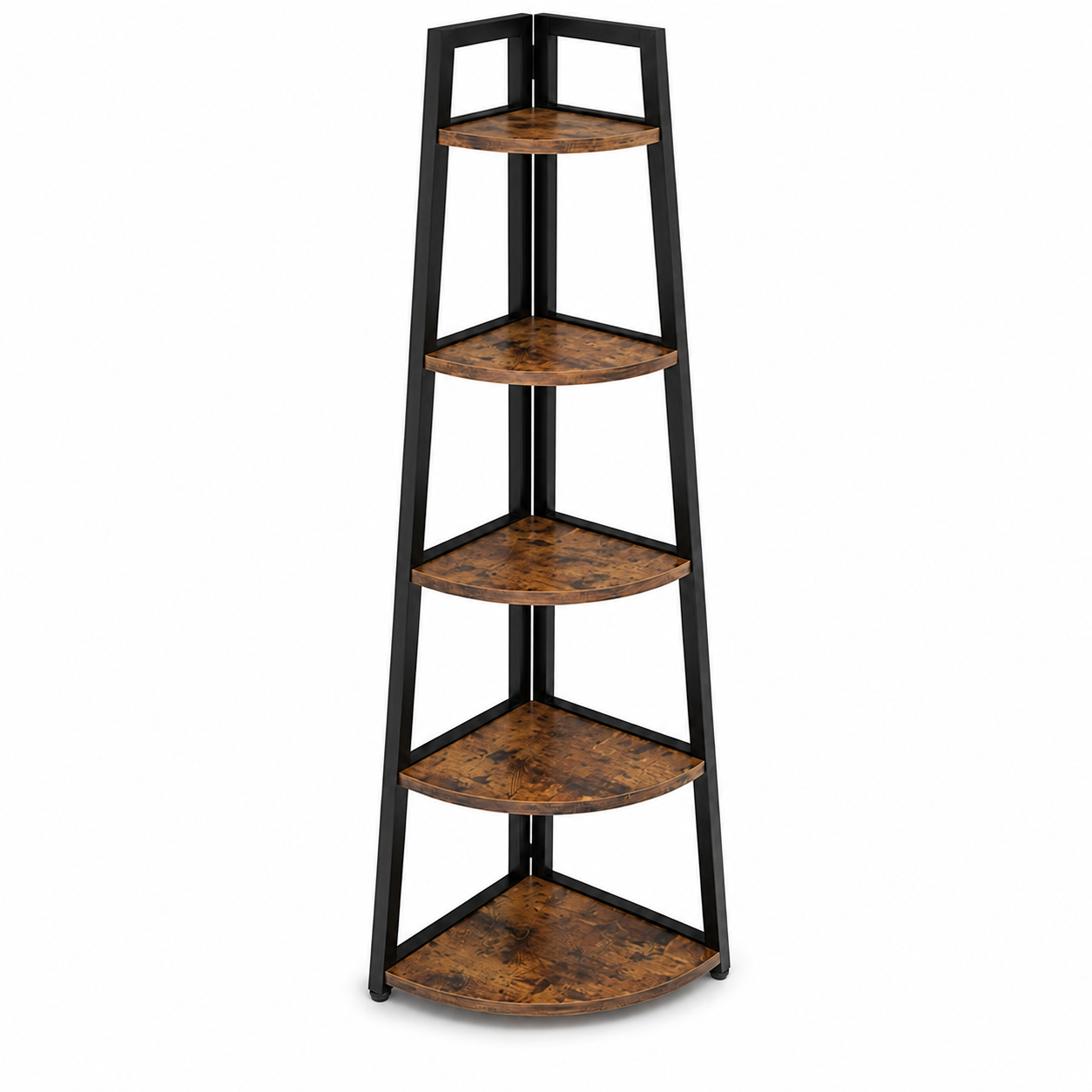 EMOOTTOO 70" Tall Industrial Corner Ladder Shelf