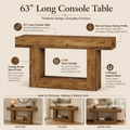 EMOOTTOO 63" Farmhouse Console Table with 2-Tier Storage - product image 5