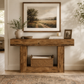 EMOOTTOO 63" Farmhouse Console Table with 2-Tier Storage - product image 1