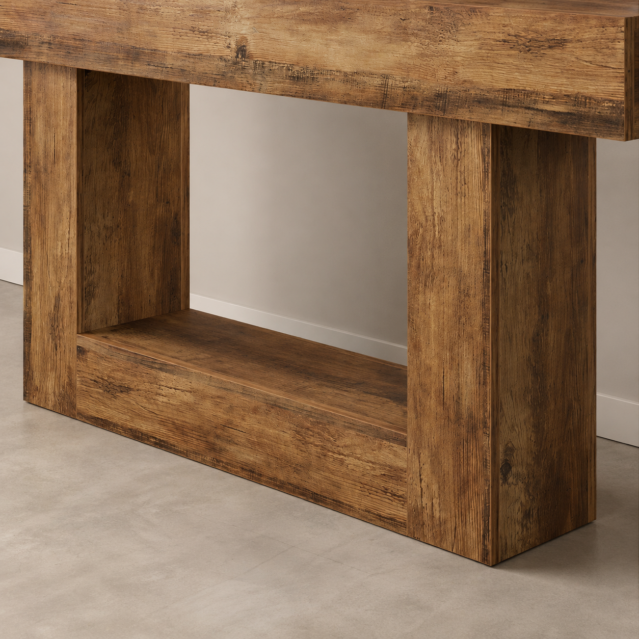 EMOOTTOO 63" Farmhouse Console Table with 2-Tier Storage - product image 2