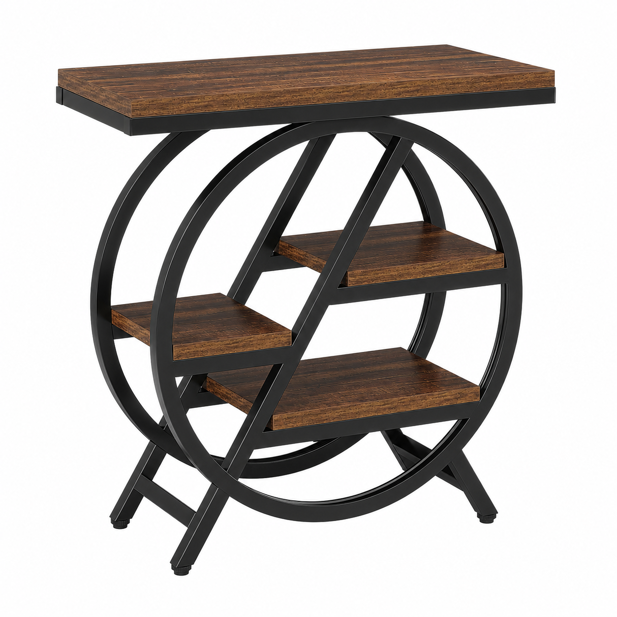 EMOOTTOO 3-Tier Faux Marble End Table