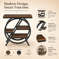 EMOOTTOO 3-Tier Faux Marble End Table