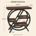 EMOOTTOO 3-Tier Faux Marble End Table