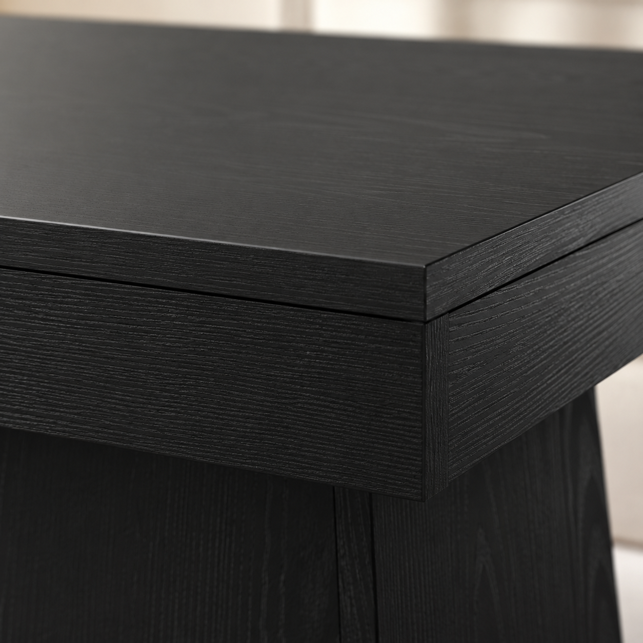 EMOOTTOO 55" Mid-Century Executive Desk, Black