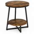 EMOOTTOO Industrial End Table with Shelf