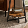 EMOOTTOO Industrial End Table with Shelf