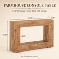 EMOOTTOO Farmhouse Console Table with 11.8"D