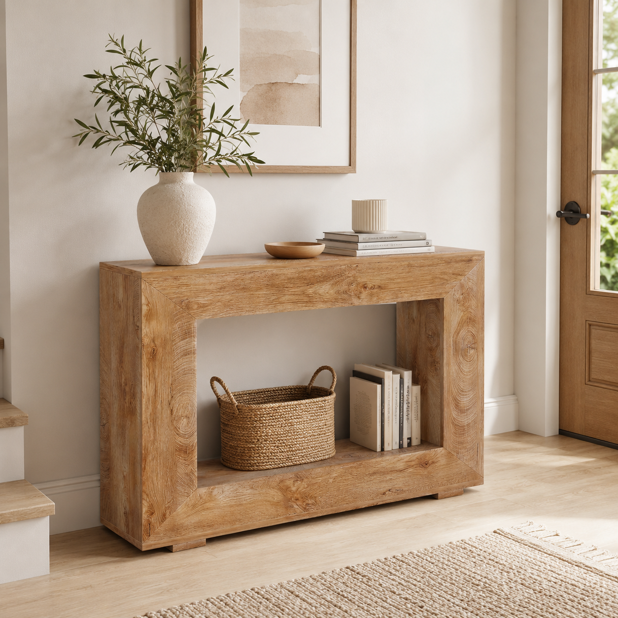 EMOOTTOO Farmhouse Console Table with 11.8"D