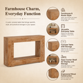 EMOOTTOO Farmhouse Console Table with 11.8"D