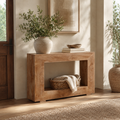 EMOOTTOO Farmhouse Console Table with 11.8"D