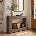 EMOOTTOO Farmhouse Console Table with 11.8"D
