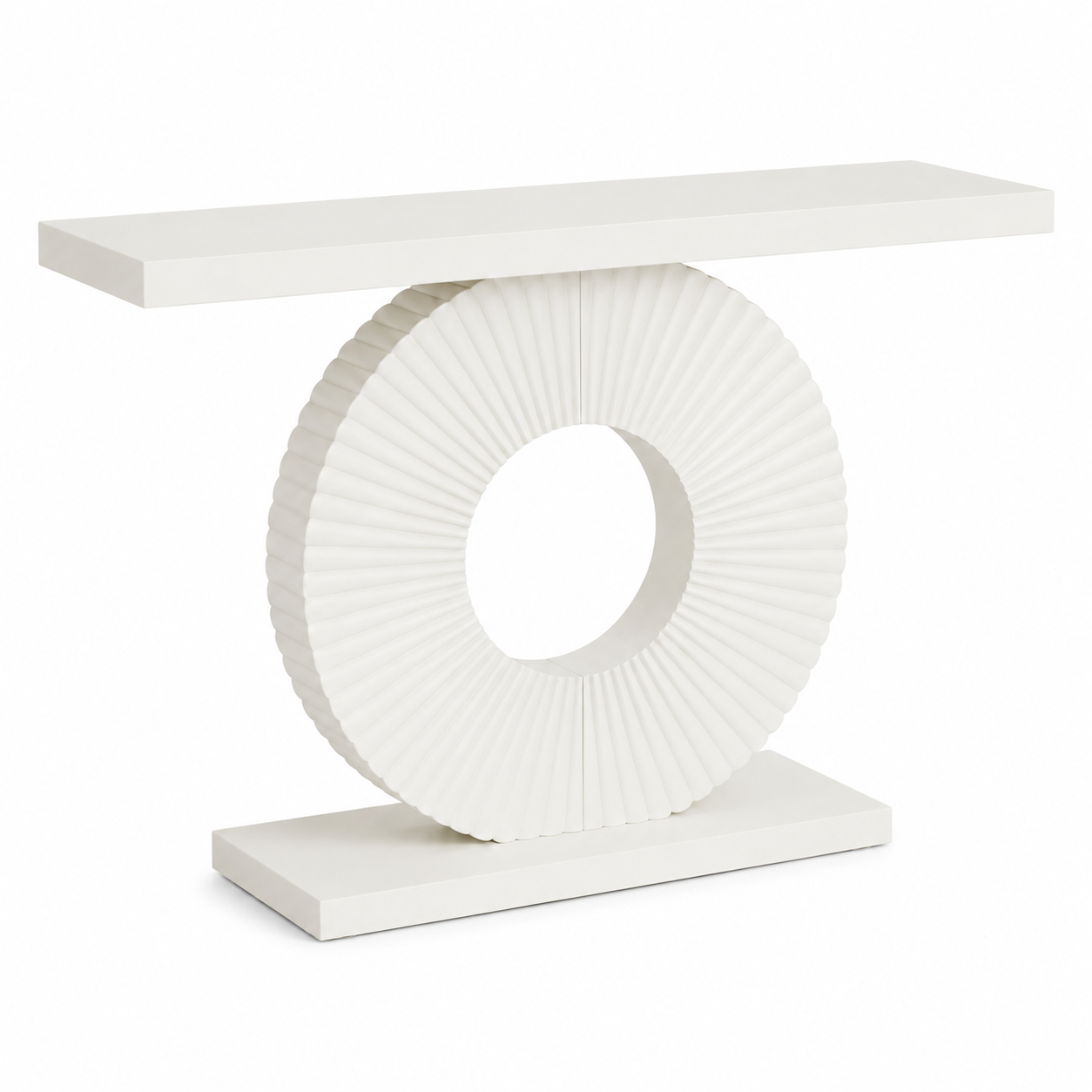 EMOOTTOO Modern Console Table with Geometric Base
