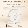 EMOOTTOO Modern Console Table with Geometric Base