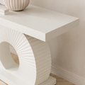 EMOOTTOO Modern Console Table with Geometric Base