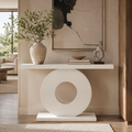 EMOOTTOO Modern Console Table with Geometric Base