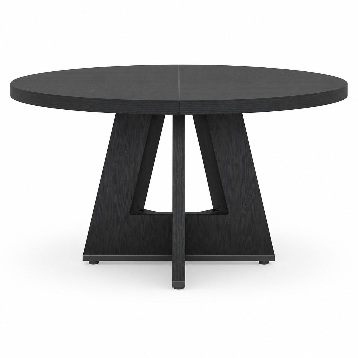 EMOOTTOO 47" Round Dining Table with Cross Pedestal Base