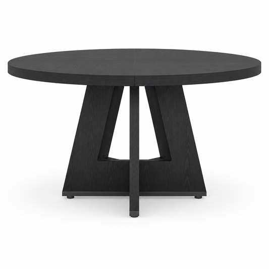 EMOOTTOO 47" Round Dining Table with Cross Pedestal Base
